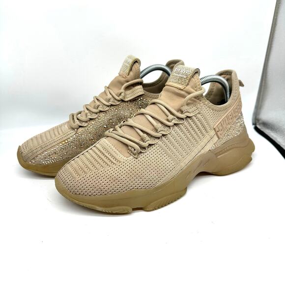 Steve Madden Maxima Glass Embellished  Fashion Sneakers Womens Size 11 Beaded - Picture 2 of 14